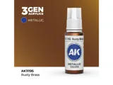 Lahvička akrylové barvy AK Acrylics 3GEN AK11195 rezavá mosaz 17 ml