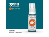 Lahvička akrylové barvy AK Interactive 3GEN AK11172 archaická tyrkysová 17 ml