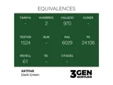 Lahvička akrylové barvy AK Interactive 3GEN AK11146 tmavá zelená 17 ml — obrázek 2