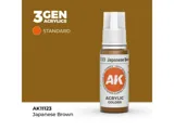 Lahvička akrylové barvy AK Acrylics 3GEN AK11123 japonská hnědá 17 ml