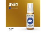 Lahvička akrylové barvy AK Interactive 3GEN AK11191 zlatá metalická 17 ml