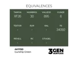 Lahvička akrylové barvy AK Acrylics 3GEN AK11150 Gunship Green 17 ml — obrázek 2