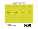 Lahvička akrylové barvy AK Interactive 3GEN AK11128 zářivě zelená Luminous Green 17 ml — obrázek 2