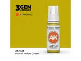 Lahvička akrylové barvy AK Acrylics 3GEN AK11138 interiérová žlutozelená 17 ml