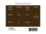 Lahvička akrylové barvy AK Acrylics 3GEN AK11109 tmavě hnědá Dark Brown 17 ml — obrázek 2