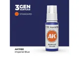 Lahvička akrylové barvy AK Acrylics 3GEN AK11180 imperiální modř (Imperial Blue) 17 ml