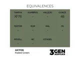 Lahvička akrylové barvy AK Acrylics 3GEN AK11135 vybledlá zelená 17 ml — obrázek 2