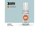 Lahvička akrylové barvy AK Interactive 3GEN AK11174 sněhová modrá 17 ml