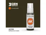 Lahvička akrylové barvy AK Interactive 3GEN AK11158 reflexní zelená 17 ml