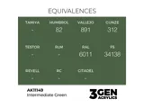 Lahvička akrylové barvy AK Interactive 3GEN AK11149 střední zelená Intermediate Green 17 ml — obrázek 2