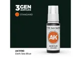 Lahvička akrylové barvy AK Interactive 3GEN AK11190 tmavá námořní modř 17 ml