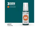 Lahvička akrylové barvy AK Acrylics 3GEN AK11171 tyrkysová 17 ml