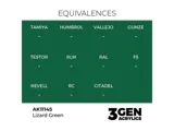 Lahvička akrylové barvy AK Acrylics 3GEN AK11145 Lizard Green ještěrčí zelená 17 ml — obrázek 2
