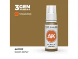 Lahvička akrylové barvy AK Acrylics 3GEN AK11122 zelený okr Green Ocher 17 ml