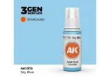 Lahvička akrylové barvy AK Interactive 3GEN AK11175 nebeská modrá Sky Blue 17 ml
