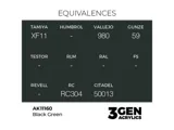 Lahvička akrylové barvy AK Acrylics 3GEN AK11160 černozelená Black Green 17 ml — obrázek 2