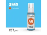 Lahvička akrylové barvy AK Interactive 3GEN AK11176 hluboká nebeská modř 17 ml