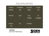 Lahvička akrylové barvy AK Acrylics 3GEN AK11154 německá polní šeď (German Field Grey) 17 ml — obrázek 2