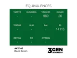 Lahvička akrylové barvy AK Interactive 3GEN AK11142 hluboká zelená Deep Green 17 ml — obrázek 2