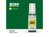 Lahvička akrylové barvy AK Interactive 3GEN AK11142 hluboká zelená Deep Green 17 ml