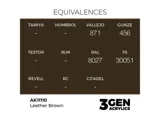 Lahvička akrylové barvy AK Interactive 3GEN AK11110 kožená hnědá Leather Brown 17 ml — obrázek 2