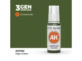 Lahvička akrylové barvy AK Acrylics 3GEN AK11152 řasová zelená Alga Green 17 ml