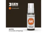 Lahvička akrylové barvy AK Interactive 3GEN AK11113 čokoládová (Chocolate) 17 ml