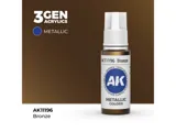 Lahvička akrylové barvy AK Acrylics 3GEN AK11196 bronzová 17 ml
