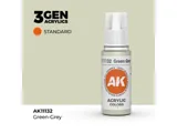 Lahvička akrylové barvy AK Acrylics 3GEN AK11132 zelenošedá 17 ml