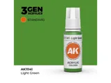 Lahvička akrylové barvy AK Interactive 3GEN AK11141 světle zelená 17 ml