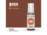 Lahvička akrylové barvy AK Acrylics 3GEN AK11104 sedlová hnědá Saddle Brown 17 ml