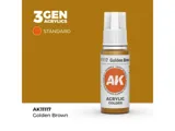 Lahvička akrylové barvy AK Interactive 3GEN AK11117 zlatavě hnědá Golden Brown 17 ml