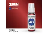 Lahvička akrylové barvy AK Interactive 3GEN AK11203 slévárenská červená (Foundry Red) 17 ml