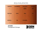Lahvička akrylové barvy AK Acrylics 3GEN AK11218 transparentní oranžová 17 ml — obrázek 2