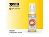 Lahvička akrylové barvy AK Interactive 3GEN AK11217 transparentní žlutá 17 ml