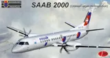 Krabice plastikové stavebnice Kovozávody Prostějov KPM2006 SAAB 2000 v měřítku 1/200