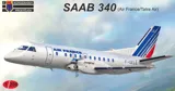 Krabice plastikové stavebnice Kovozávody Prostějov KPM2003 SAAB 340 v měřítku 1/200