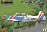 Krabice plastikové stavebnice Kovozávody Prostějov KPM0556 Zlín Z-226B Bohatýr v měřítku 1/72