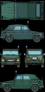 Krabice stavebnice Das Werk DW35045 Kurierwagen Typ 181 s modrým majákem v měřítku 1/35 — obrázek 6