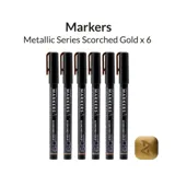 Metalické markery Gaahleri 45190 Metallic Series opálená zlatá GM-MS09, balení 6 ks