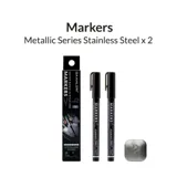 Dvojbalení metalických markerů Gaahleri Metallic Series 45015 GM-MS02 v odstínu nerezová ocel