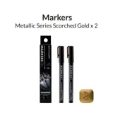 Dva metalické markery Gaahleri 45084 Metallic Series GM-MS09 opálená zlatá (Scorched Gold)