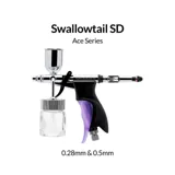 Spoušťový airbrush Gaahleri Ace Series 43011 GHAC-Swallowtail SD s boční nádobkou a příslušenstvím