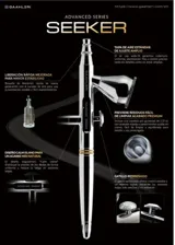 Dvoučinný airbrush Gaahleri Advanced Series Seeker 43196 s nádobkou 10 ml a sestavami 0,3 a 0,5 mm — obrázek 3