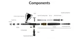 Dvoučinný airbrush Gaahleri Advanced Series Seeker 43196 s nádobkou 10 ml a sestavami 0,3 a 0,5 mm — obrázek 9