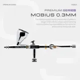 Dvoučinný airbrush Gaahleri Premium Series GHPM-Mobius 0,3 mm s horní nádobkou 10 ml — obrázek 2