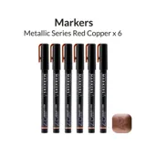 Metalické markery Gaahleri Metallic Series 45176 GM-MS07 měděná červená, balení 6 kusů