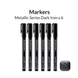 Metalické markery Gaahleri Metallic Series 45145 GM-MS04 tmavá železná, balení 6 ks