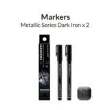Dva metalické markery Gaahleri Metallic Series 45039 tmavá železná GM-MS04