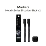 Dva metalické markery Gaahleri Metallic Series 45053 GM-MS06 zirkoniová černá